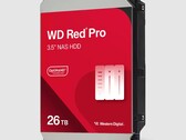 Dysk twardy Red Pro NAS o pojemności 26 TB to jeden z dostępnych obecnie dysków CMR o największej pojemności. (Źródło zdjęcia: Western Digital)