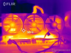 Temperatury powierzchni: Przednia osłona