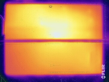 Temperatura powierzchni w teście obciążeniowym (na dole)