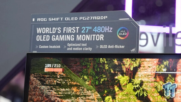 ROG Swift OLED PG27AQDP nie jest pierwszym ujawnionym monitorem z 27-calowym panelem W-OLED o rozdzielczości 1440p i częstotliwości odświeżania 480 Hz. (Źródło obrazu: TweakTown)