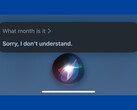 Siri wydaje się mieć trudności z odpowiedzią na proste pytania, takie jak "który mamy miesiąc?". (Źródło obrazu: Guitar_Scary na Reddit) 
