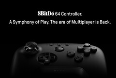 pierwsza próba kontrolera Nintendo 64 firmy 8BitDo jest wreszcie dostępna w reklamowanej czarnej wersji kolorystycznej. (Źródło zdjęcia: 8BitDo)