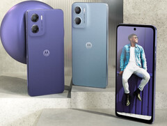 Motorola opisuje kolory Moto E15 jako Denim Blue, Misty Blue i Fresh Lavender. (Źródło zdjęcia: Motorola)