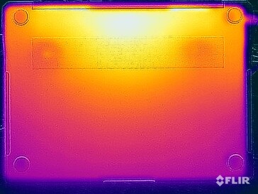 Temperatury powierzchni podczas testu obciążeniowego (na dole)