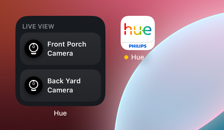 Nadchodzący widżet transmisji wideo na żywo Philips Hue Secure. (Źródło obrazu: Philips Hue)