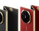 Huawei Mate XT, szczegółowo opisany w kolorach ciemnej czerni i "Ruihong", jak pokazano na stronie VMall firmy. (Źródło zdjęcia: Huawei)