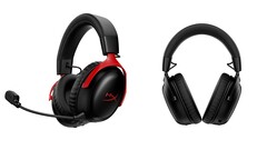 Bezprzewodowy zestaw słuchawkowy do gier HyperX Cloud III S jest dostępny w kolorze czerwonym i czarnym. (Źródło zdjęcia: HyperX)