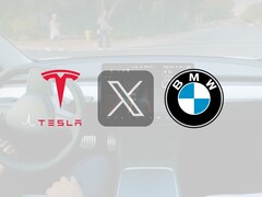 Konto BMW w mediach społecznościowych usunęło pochwałę dla FSD Tesli po tym, jak Tesla żartobliwie odpowiedziała na to samo. (Źródło zdjęcia: Tesla - edytowane)