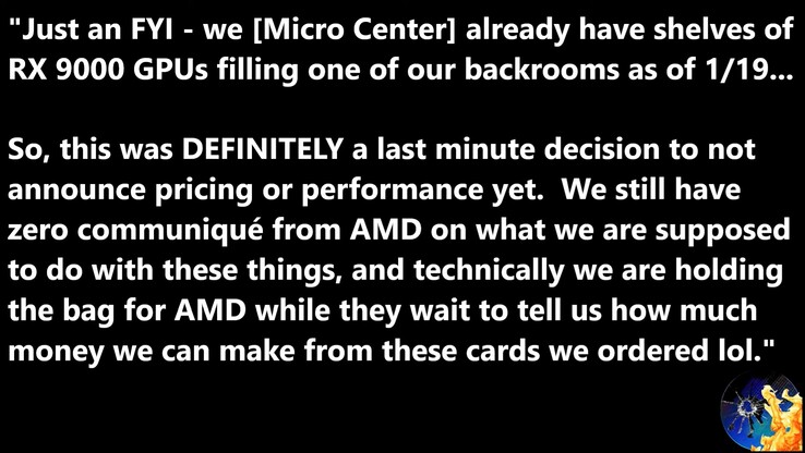 Micro Center podobno posiada procesory graficzne RX 9000 czekające na wprowadzenie na sklepowe półki. (Źródło zdjęcia: Moore's Law Is Dead)