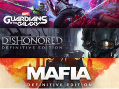 Guardians of the Galaxy, Dishonored: Definitive Edition i Mafia: Definitive Edition to najpopularniejsze tytuły w zestawieniu. (Źródło obrazu: Steam - edytowane)