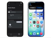 Pixel 10 Pro XL wysyłający obraz do iPhone'a za pośrednictwem Quick Share. (Źródło obrazu: Google)